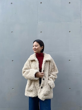 「冬の注目アウター」｜「アイテム（ジャケット/アウター）」を使った、ちほさん（レディース・163cm）の秋コーディネート