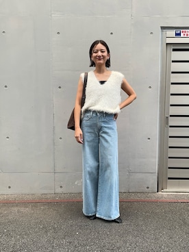 「Levi's（リーバイス）のアイテム」を使った、ちほさん（レディース・163cm）の夏コーディネート