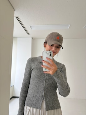「URBAN RESEARCH（アーバンリサーチ）の『UR TECH』コンパクトポロ衿ニット（ニット/セーター、グレー系）」を使った、ちほさん（レディース・163cm）の秋コーディネート