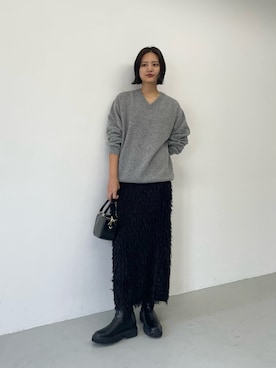 「URBAN RESEARCH（アーバンリサーチ）のアイテム（シューズ）」を使った、ちほさん（レディース・163cm）の冬コーディネート