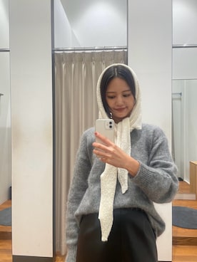 「URBAN RESEARCH（アーバンリサーチ）のアイテム（ストール/ショール）」を使った、ちほさん（レディース・163cm）の秋コーディネート