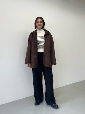 「アイテム（ムートンコート）」を使った、ちほさん（レディース・163cm）の冬コーディネート
