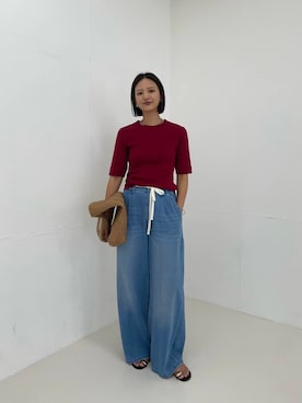 「URBANRESEARCH」｜「アイテム（パンツ）」を使った、chihoさん（レディース・163cm）の夏コーディネート