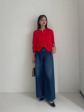 「アイテム（カーディガン/ボレロ）」を使った、chihoさん（レディース・163cm）の春コーディネート