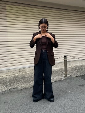 「Lee（リー）のアイテム」を使った、ちほさん（レディース・163cm）の秋コーディネート