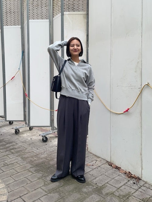 セール】『3サイズ展開』 ウールライクツータックワイドパンツ（その他