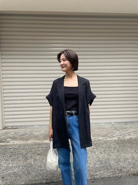 「アイテム（その他アウター）」を使った、chihoさん（レディース・163cm）の夏コーディネート