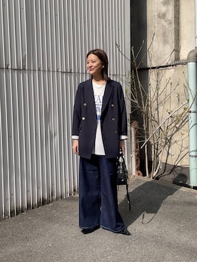 「アイテム（その他アウター）」を使った、chihoさん（レディース・163cm）の春コーディネート