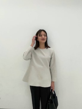 「URBAN RESEARCH（アーバンリサーチ）の『3サイズ展開』タックテーパードパンツ（その他パンツ）」を使った、ちほさん（レディース・163cm）の冬コーディネート