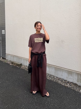 「LAATO（ラート）のアイテム」を使った、ちほさん（レディース・163cm）の夏コーディネート
