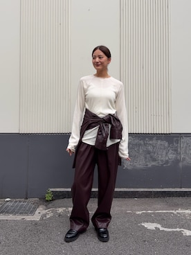 「LAATO（ラート）のアイテム」を使った、ちほさん（レディース・163cm）の秋コーディネート