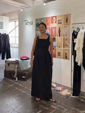 「URBAN RESEARCH（アーバンリサーチ）のナローストラップトングサンダル（サンダル、ブラウン系）」を使った、ちほさん（レディース・163cm）の夏コーディネート