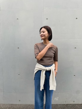 「アイテム（カーディガン/ボレロ）」を使った、chihoさん（レディース・163cm）の夏コーディネート