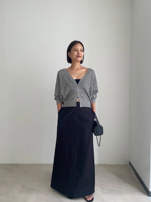 『2サイズ展開』リネン混ロングスカート