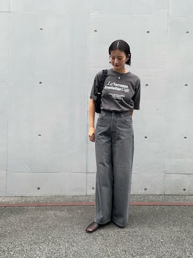 「アイテム（バレエシューズ）」を使った、ちほさん（レディース・163cm）の夏コーディネート