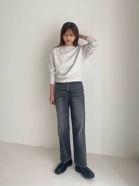 「アイテム（スウェット）」を使った、ちほさん（レディース・163cm）の夏コーディネート