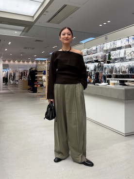 「KBF（ケイビーエフ）のアイテム（ハンドバッグ）」を使った、ちほさん（レディース・163cm）の秋コーディネート