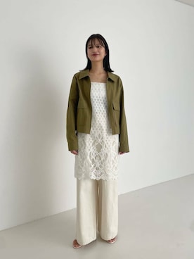 「URBAN RESEARCH（アーバンリサーチ）のコットンナイロンジップブルゾン（ブルゾン）」を使った、ちほさん（レディース・163cm）の冬コーディネート
