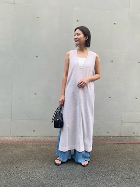 「URBAN RESEARCH（アーバンリサーチ）のアイテム（ワンピース）」を使った、chihoさん（レディース・163cm）の夏コーディネート