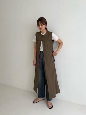 「アイテム（ワンピース/ドレス）」を使った、ちほさん（レディース・163cm）の夏コーディネート