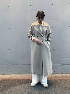 「URBAN RESEARCH（アーバンリサーチ）のアイテム（トレンチコート）」を使った、chihoさん（レディース・163cm）の春コーディネート