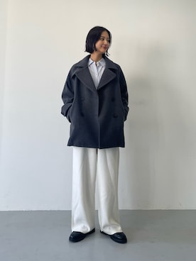 「アイテム（ローファー）」を使った、ちほさん（レディース・163cm）の冬コーディネート