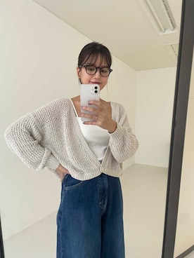「アイテム（カーディガン/ボレロ）」を使った、chihoさん（レディース・163cm）の冬コーディネート