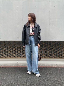 「イチ推しデニムコーデ」｜ちほさん（レディース・163cm）の秋コーディネート