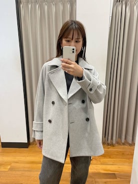 「アイテム（ピーコート）」を使った、ちほさん（レディース・163cm）の夏コーディネート