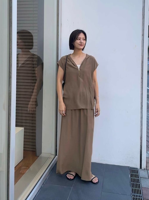 セール】キュプラレーヨンフーディトップス（Tシャツ/カットソー