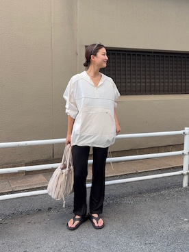 「URBAN RESEARCH（アーバンリサーチ）の『UVカット』Swim URBAN RESEARCH　スイム パッカブルアノラック（水着、ホワイト系）」を使った、ちほさん（レディース・163cm）の春コーディネート