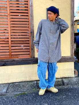 「G-STAR RAW（ジースターロゥ）のアイテム（帽子）」を使った、coseiさん（メンズ・165cm）の冬コーディネート