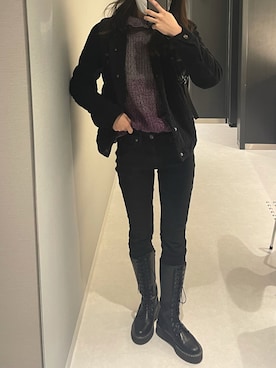「Levi's（リーバイス）のアイテム（ブルゾン）」を使った、sさん（レディース・165cm）の冬コーディネート