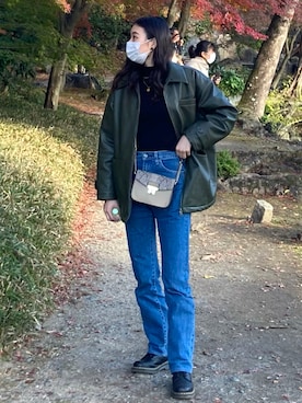 「大学生コーデ」｜「アイテム（その他アウター）」を使った、sさん（レディース・165cm）の秋コーディネート