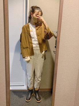 「ブラウンコーデ」｜「アイテム（レインシューズ）」を使った、Ｓｈａｋｉｎ.さん（レディース・169cm）の冬コーディネート