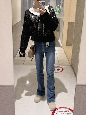 「新星WEARISTAにエントリー」｜「アイテム（サンダル）」を使った、Ｓｈａｋｉｎ.さん（レディース・169cm）の冬コーディネート