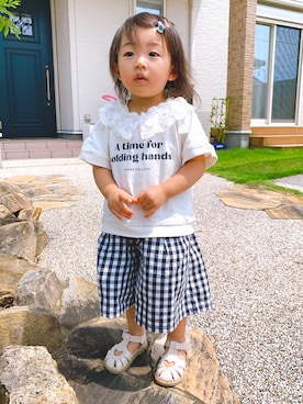 「petit main（プティマイン）のアイテム（サンダル）」を使った、Mika ☆さん（レディース・156cm）の夏コーディネート