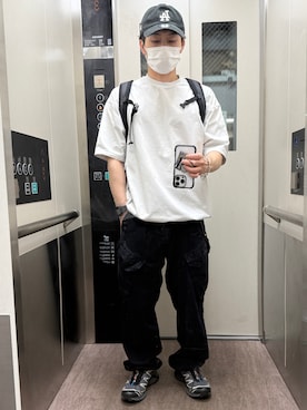 「アイテム（バックパック/リュック）」を使った、へいさん（メンズ・164cm）の夏コーディネート
