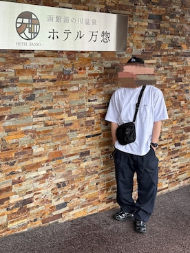 「アイテム（ボディバッグ/ウエストポーチ）」を使った、へいさん（メンズ・164cm）の夏コーディネート