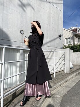 「rienda（リエンダ）のアイテム（その他アウター）」を使った、IKUさん（レディース・163cm）の秋コーディネート