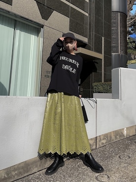 「rienda（リエンダ）のアイテム（キャップ）」を使った、IKUさん（レディース・163cm）の春コーディネート