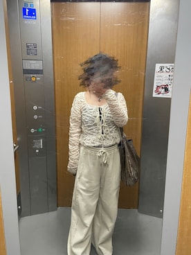 「アイテム（スウェットパンツ）」を使った、Aさん（レディース・154cm）の夏コーディネート