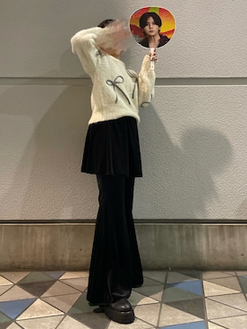 「アイテム（ニット/セーター）」を使った、Aさん（レディース・154cm・20代）の夏コーディネート