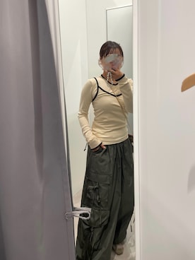 「アイテム（その他トップス）」を使った、Aさん（レディース・154cm・20代）の秋コーディネート