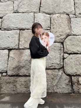 「アイテム（イヤリング）」を使った、Aさん（レディース・154cm・20代）の秋コーディネート