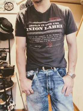 「Levi's（リーバイス）のアイテム（トップス）」を使った、massaさん（メンズ・165cm）の夏コーディネート