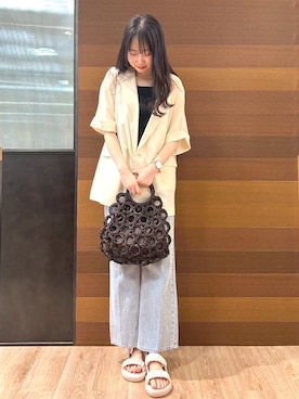 「smart pink（スマートピンク）のアイテム」を使った、hinaさん（レディース・163cm）の春コーディネート