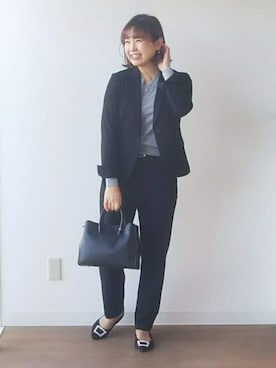 「レディーススーツ」｜なみきさん（レディース・165cm）の冬コーディネート