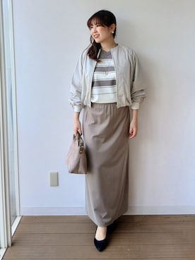 「INDIVI（インディヴィ）のアイテム」を使った、なみきさん（レディース・165cm）の秋コーディネート