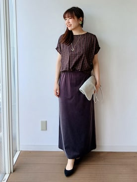 「UNTITLED（アンタイトル）のアイテム（スカート）」を使った、なみきさん（レディース・165cm）の秋コーディネート